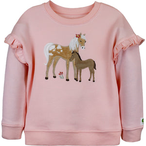 Toddler Girls' Long-Sleeve Horse Love Sweatshirt J2T649PT