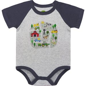 Baby Boys' Short-Sleeve Farm Roads Bodyshirt J3B392HN