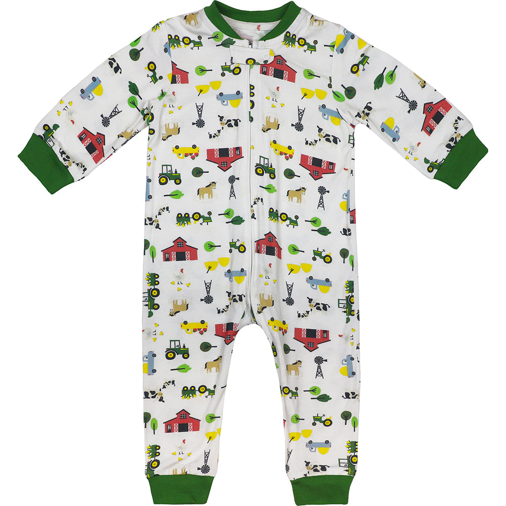 Baby Boys' Long-Sleeve Farmland Zip Coverall J3R394WN