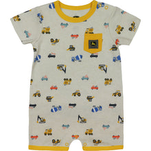 Baby Boys' Short-Sleeve Dump Truck Romper J3R397WN