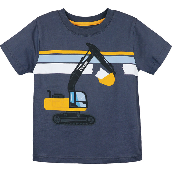 Boys' Short-Sleeve Excavator Stripe T-Shirt J3T504BT