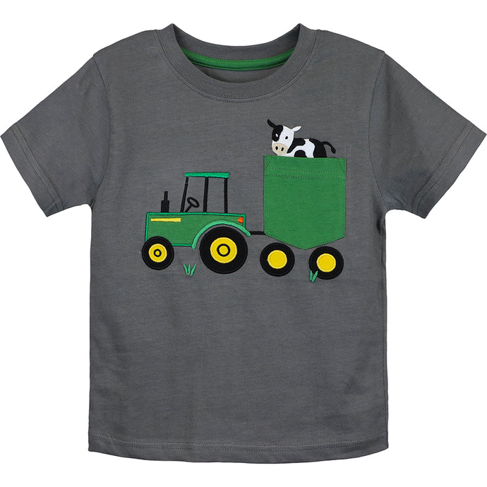 Boys' Short-Sleeve Tractor Pocket T-Shirt J3T507HT