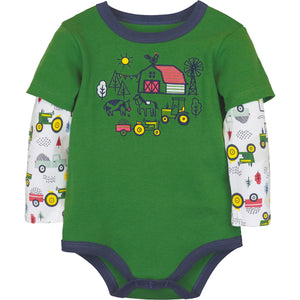 Infant Boys' Barnyard Long-Sleeve Bodyshirt J4B538GN