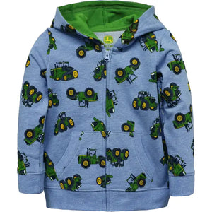 Toddler Boys' Long-Sleeve Tractor Toss Full-Zip Hoodie J4J363BT