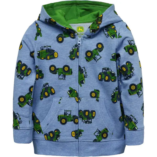 Toddler Boys' Long-Sleeve Tractor Toss Full-Zip Hoodie J4J363BT