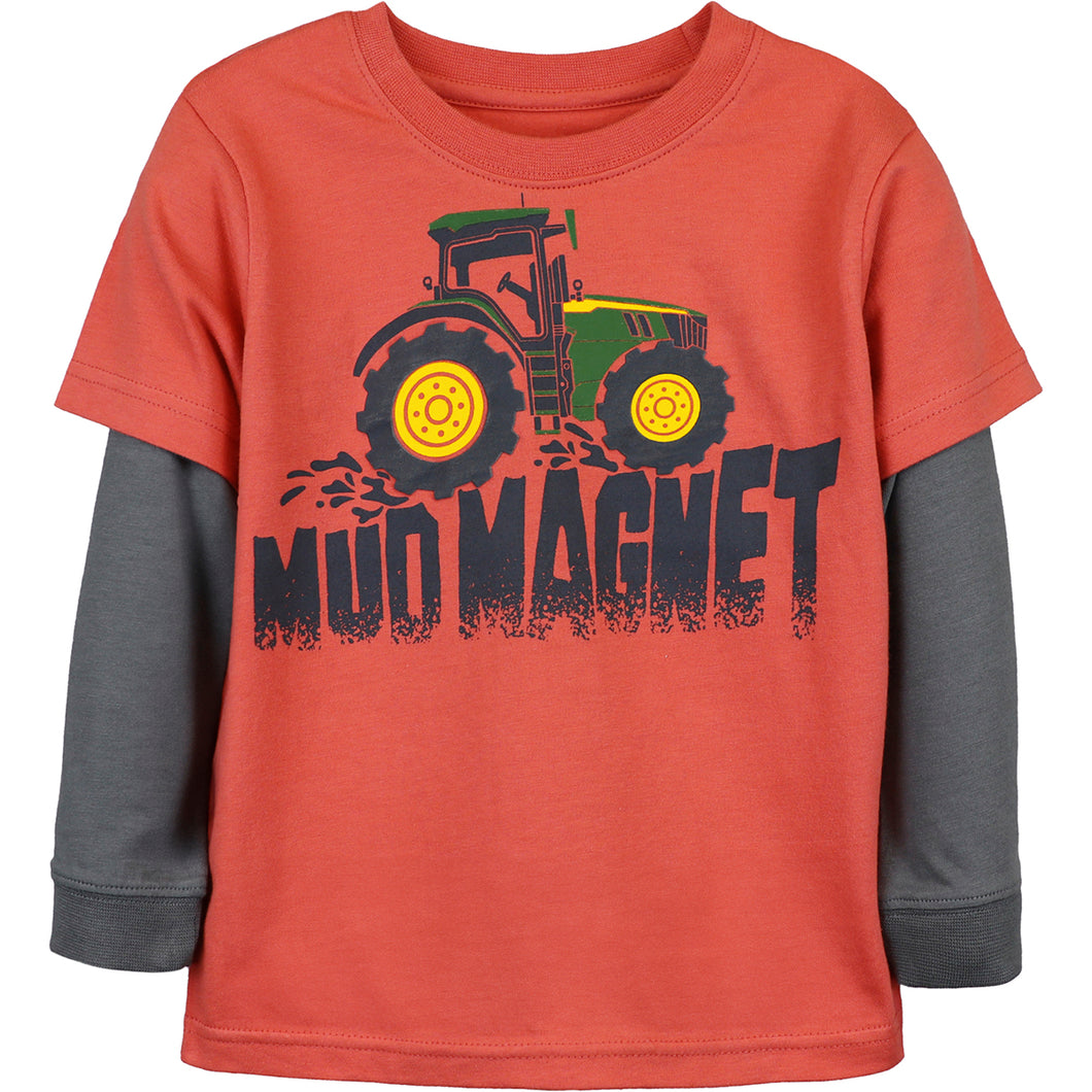 Toddler Boys' Long-Sleeve Mud Magnet Tee Toddler Boys' Long-Sleeve Tractor Tee J4T551RT