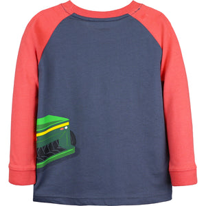 back, Toddler Boys' Long-Sleeve Cow Tractor Tee J4T558BT