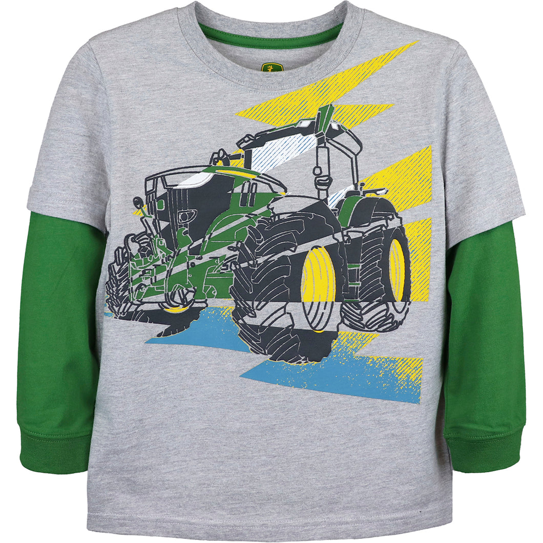 Boys' Long-Sleeve Tractor Lightening Tee J4T564HC