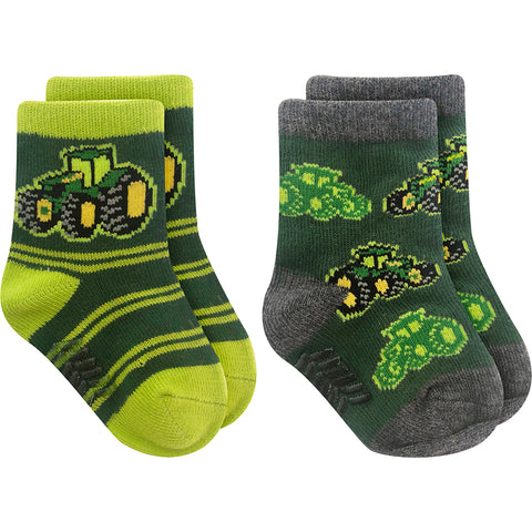 Infant Boys' 2-Pack Tractor Crew Socks JD-1039