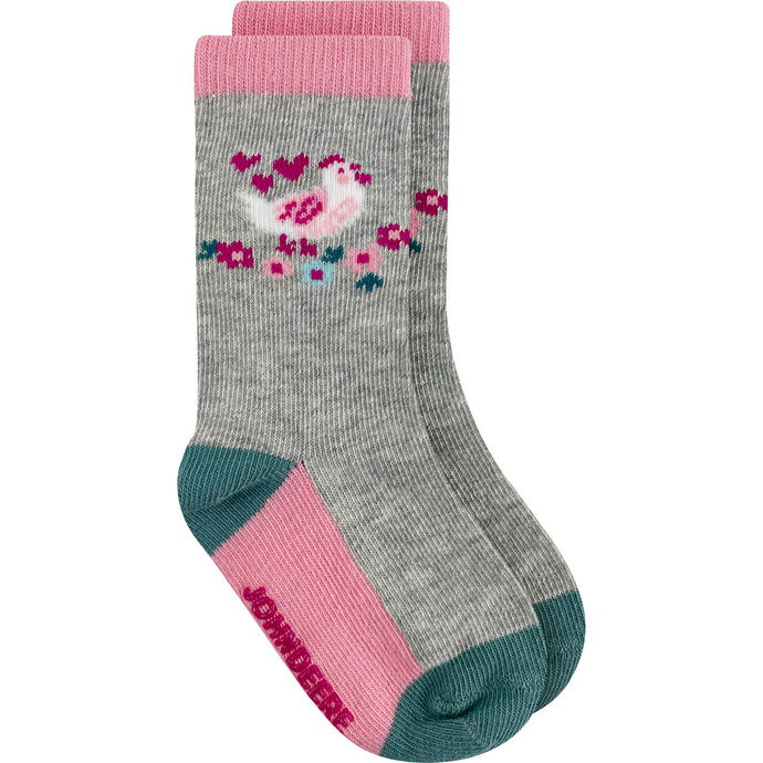 John Deere Girl's Chicken Crew Sock