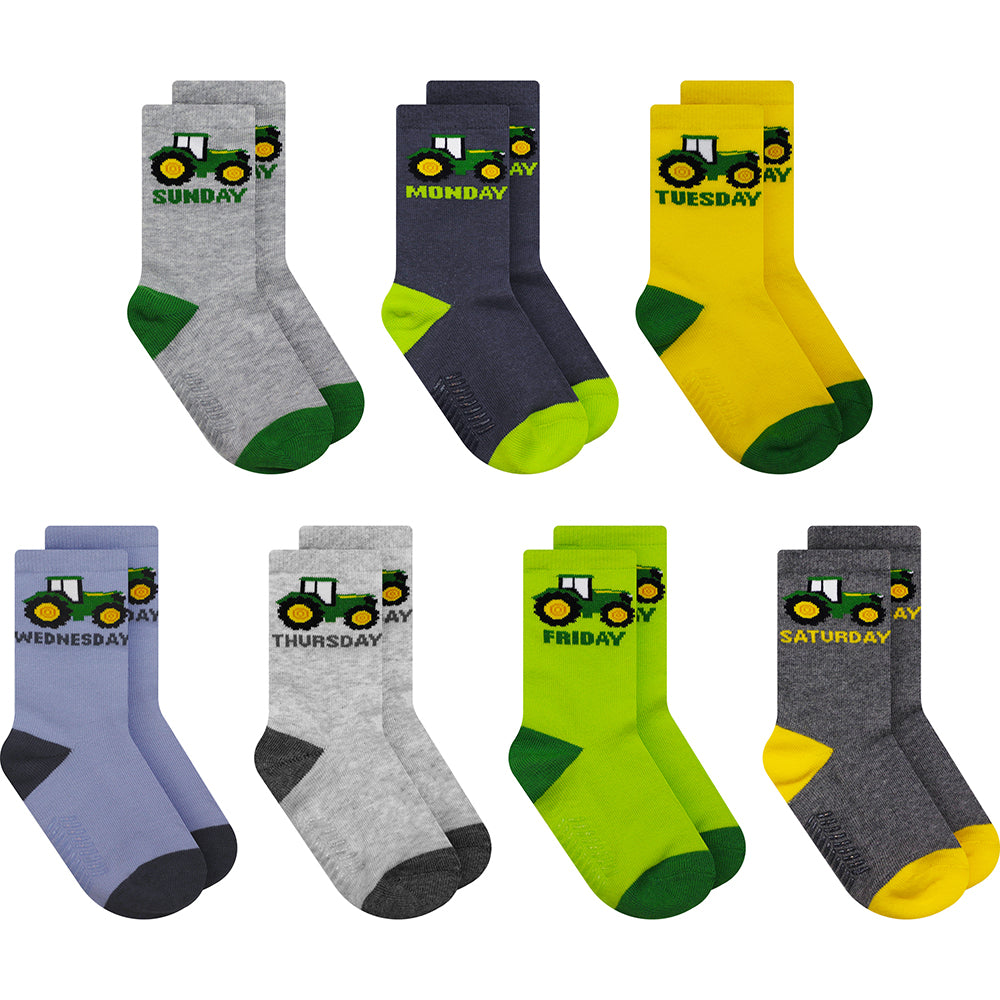 Boys' 7-Pack Days of the Week Crew Socks JD536MULTI