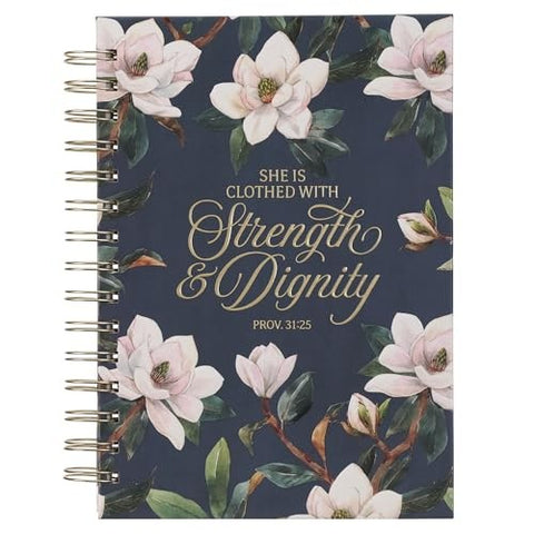 Strength and Dignity Wirebound Journal Proverbs 31:25 JLW192