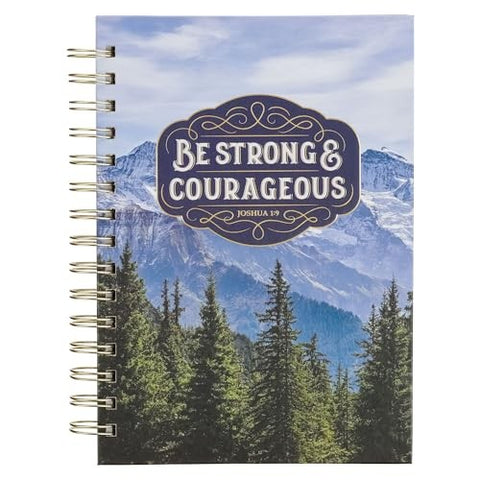 Be Strong and Courageous Mountain Vista Wirebound Journal JLW239