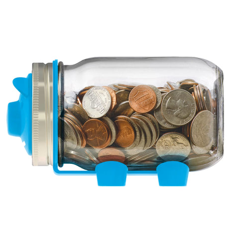 Blue Piggy Bank Lid for Regular-Mouth Jars 82637
