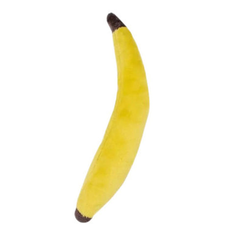Jigglerz Banana Squeaker Soft Dog Toy