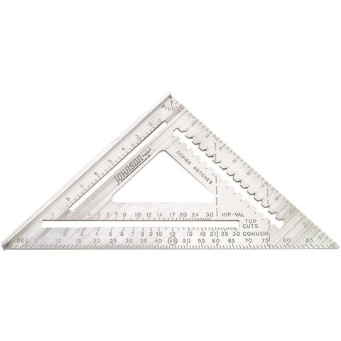  8-3/4 in. L X 17 in. H Aluminum Rafter Square Silver