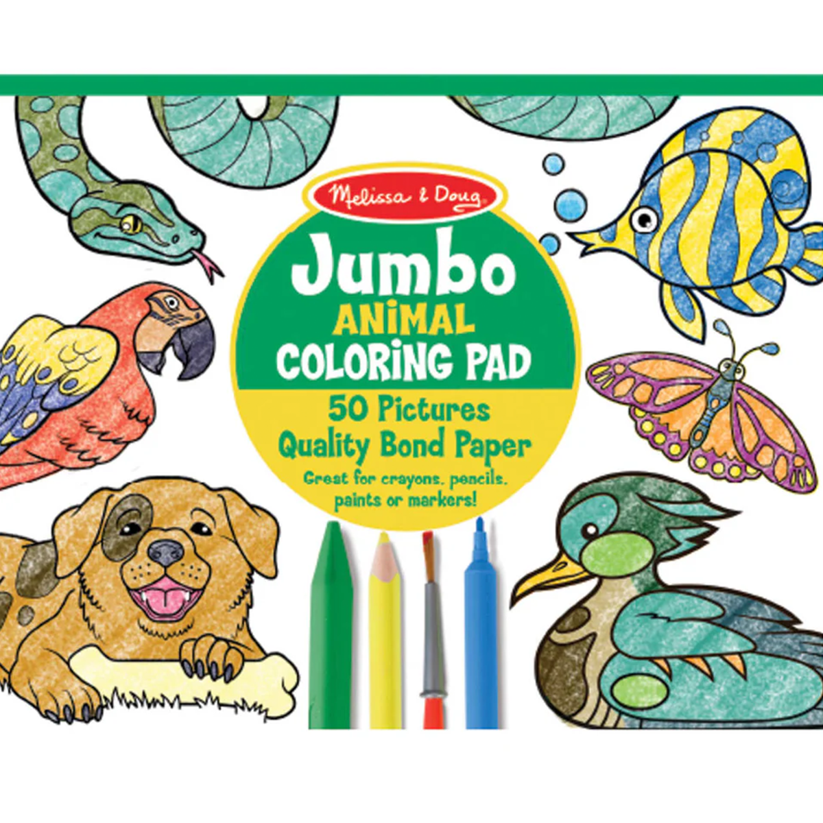 Melissa & Doug Jumbo Coloring Pad Animals 4200 Good's Store Online