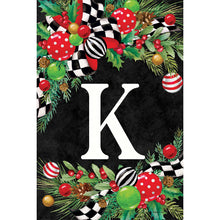 Christmas Swag Monogram Flag K