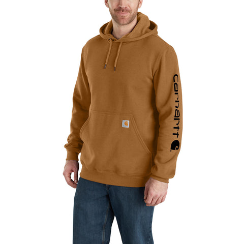 Carhartt Brown Dark Sepia Men's Midweight Logo Hoodie K288