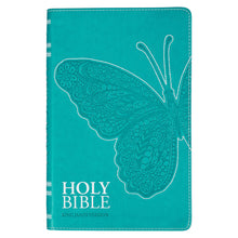 KJV Teal Butterfly Faux Leather Gift Bible KJV235