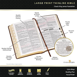 KJV Holy Bible Thinline Large Print KJV261 C