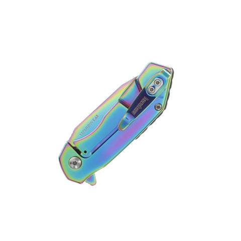 Closed Valve Rainbow Folding Knife