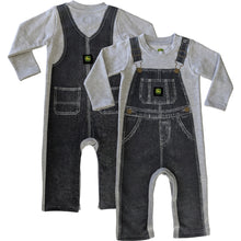 Overall Coverall John Deere baby outfit front and back.