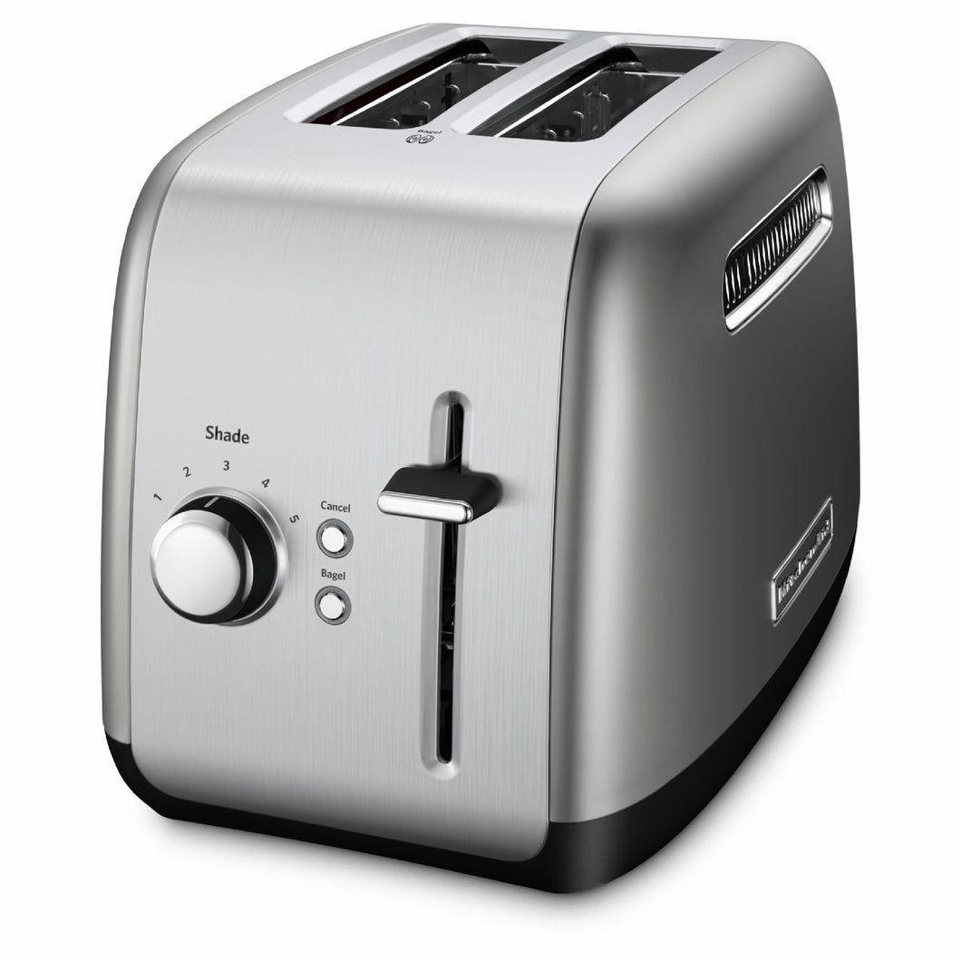 Silver 2-slice toaster