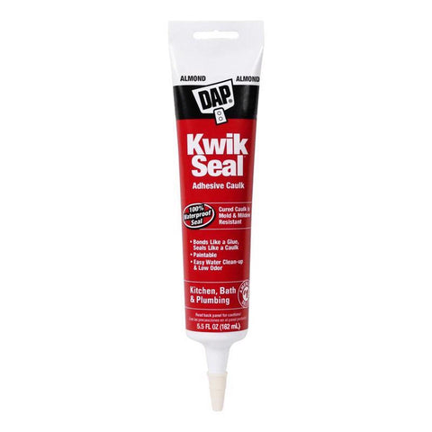 Kwik Seal Almond Acrylic Latex Kitchen And Bath Adhesive Caulk 5.5 Oz