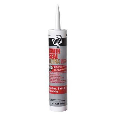 Kwik Seal Ultra 10.1 Oz White Silicone Kitchen And Bath Latex Sealant Caulk