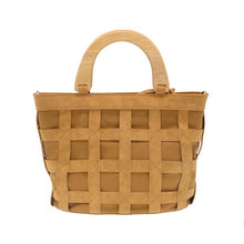 Walnut Cora Cage Wood Handle Bag L8150-02