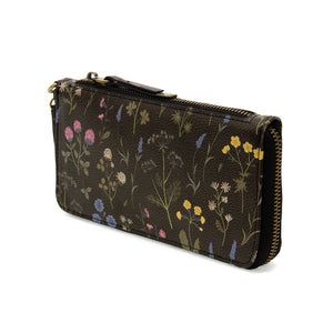 Black Floral Wallet on an Angle