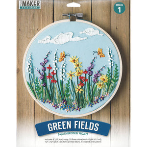 Green Fields Embroidery Kit 57515