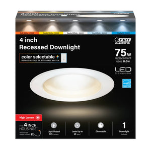 75W Color Selectable LED Recessed Downlight LEDR4HO/6WYCA