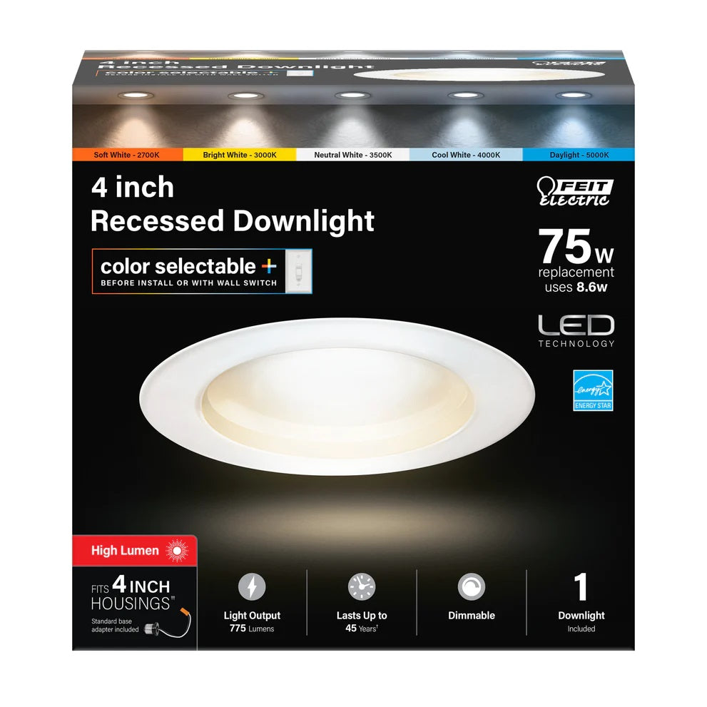 75W Color Selectable LED Recessed Downlight LEDR4HO/6WYCA