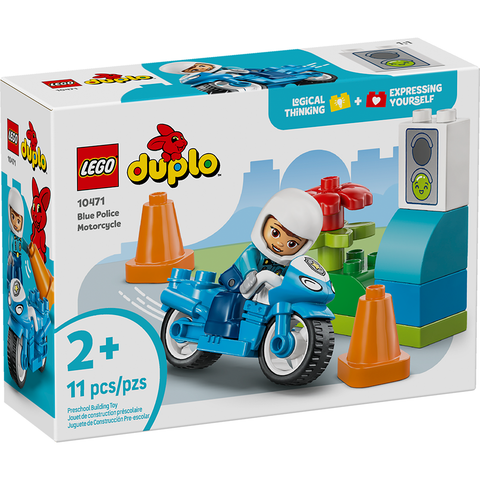 LEGO DUPLO Town Blue Police Motorcycle Playset 10471