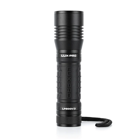 LuxPro Compact Bright 550 lumens LED flashlight, upright