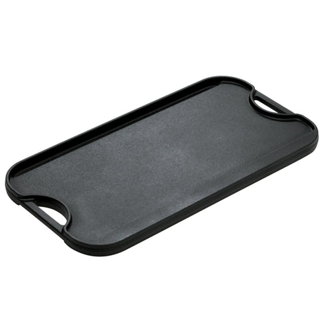 Lodge Cast Iron Pro-Grid Reversible Griddle/Grill showing flat griddle side