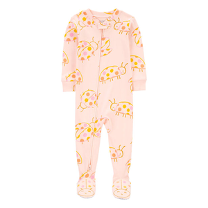 Ladybug Toddler Girl's Fleece Footie Pajamas