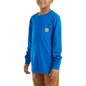 Lapis Blue Boys' Long-Sleeve Pocket T-Shirt CA6596