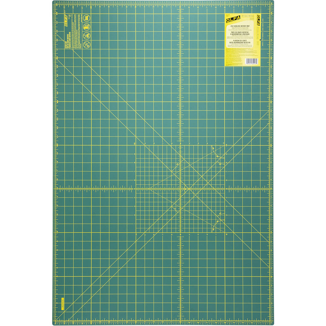 Large Rotary Cutting Mat, Double-Sided Self-Healing 24 X 36 in OLFA-RM-MG