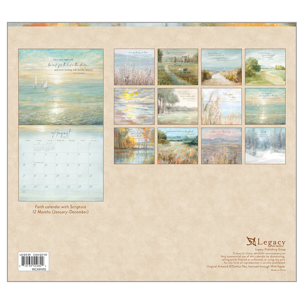 Light Gently Falling 2025 Wall Calendar WCA