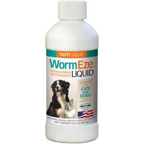 Liquid Wormer With Piperazine For Cats Dogs 8 oz