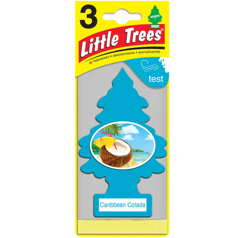 Little Trees Air Freshener Caribbean Colada Fragrance 3-Pack