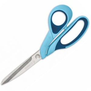 Vector a blue and red scissors.Paper scissors made of hard