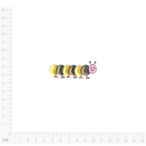 yellow, Chenille Caterpillar Applique M15309