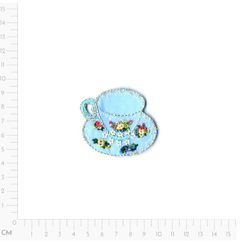 blue teacup, Tea Applique M15356