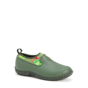 Green waterproof shoe with veggies print