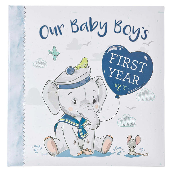 Our Baby Boy's First Year Memory Book Front Cover