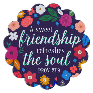 Sweet Friendship Inspirational Magnet - Proverbs 27:9